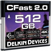 Карта памяти Delkin Devices 512GB Cinema CFast 2.0 560X 4K Video