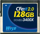 Карта памяти Wise 128GB CFast 2.0 Memory Card 510MB/s (синяя)