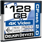 Карта памяти Delkin Devices 128GB Cinema CFast 2.0 560X 4K Video