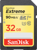 Карта памяти Sandisk 32GB Extreme SDHC UHS-I 90MB/s