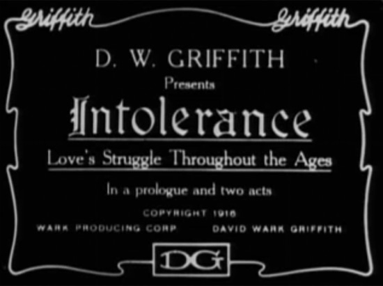Intolerance opening title