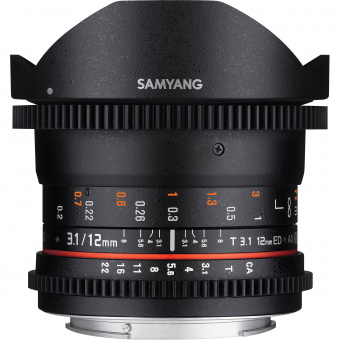 Объектив Samyang 12mm T3.1 VDSLR ED AS NCS FISH-EYE Canon EF